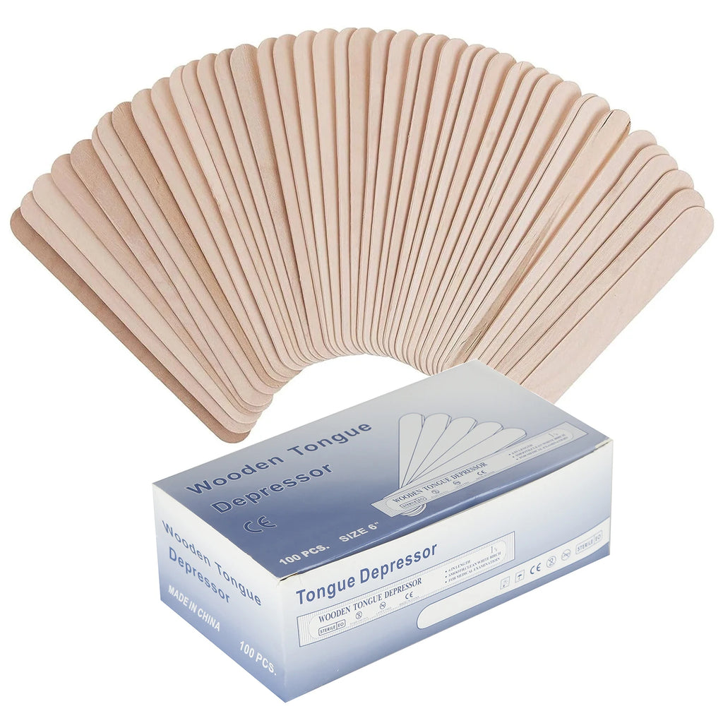 Disposable Wooden Waxing & Tattoo Sticks — Multi-Pack