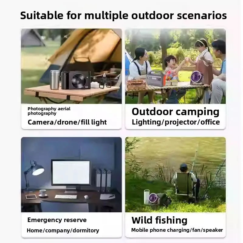 400W Portable Power Station Solar Generator — Off-Grid Power for Camping & Outdoors