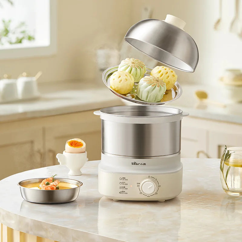 360W Electric Egg Cooker with Timer — Multicooker Steamer