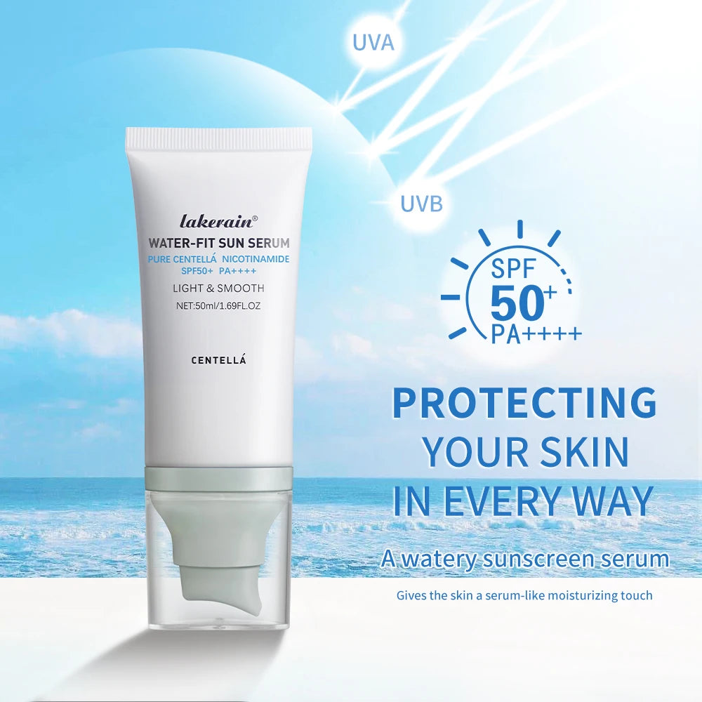 SPF50 Water-Fit Sun Serum – Lightweight Korean Sunscreen with Moisturizing & Oil Control