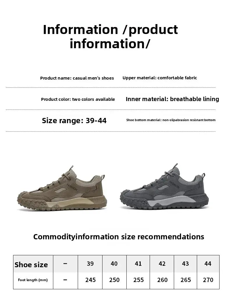 Men's Thick-Sole Anti-Slip Outdoor Platform Sport Shoes