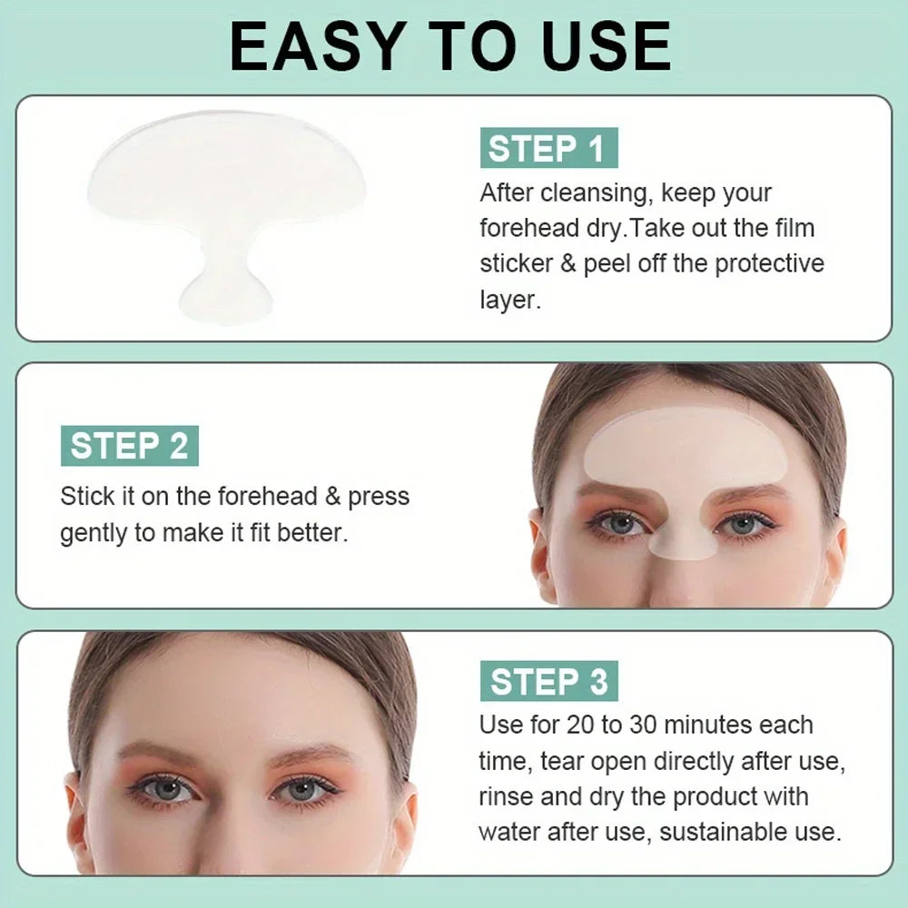 Silicone Anti-Wrinkle Patches 6-Piece Set – Face Forehead Neck & Hand