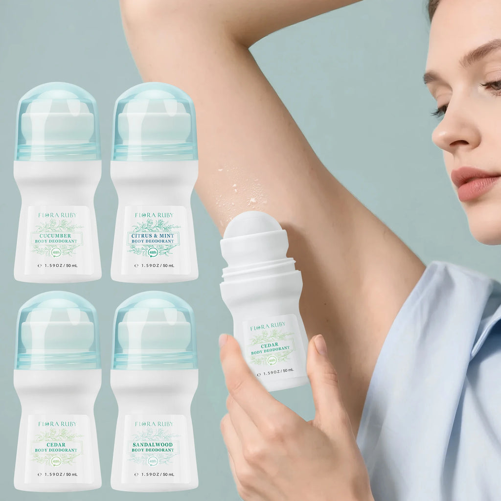 Aluminum-Free Deodorant Roll-On – 4 Scents | Unisex Daily Odor Protection