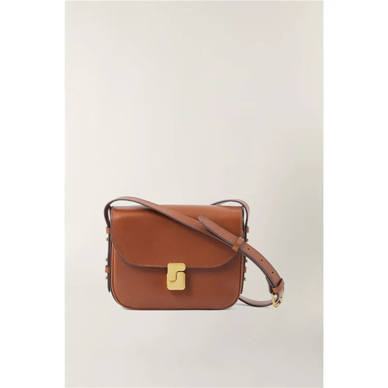 Tofu Square Crossbody Satchel – Luxury PU Leather Small Shoulder Bag for Women