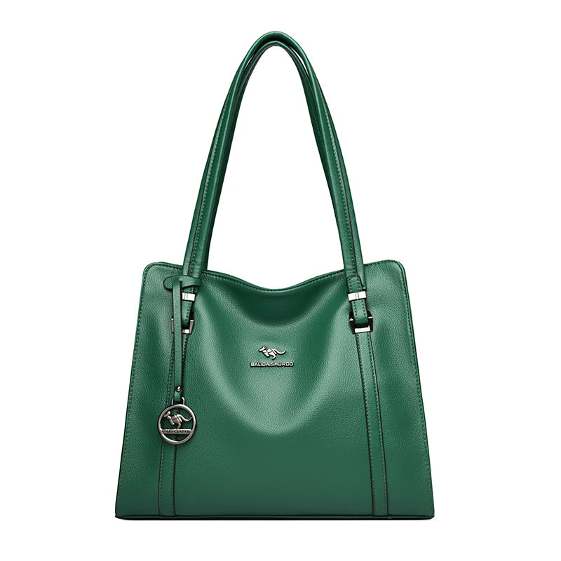 Luxury Soft PU Leather Tote Bag – Large Capacity Sequin Crossbody Shoulder Bag for Women