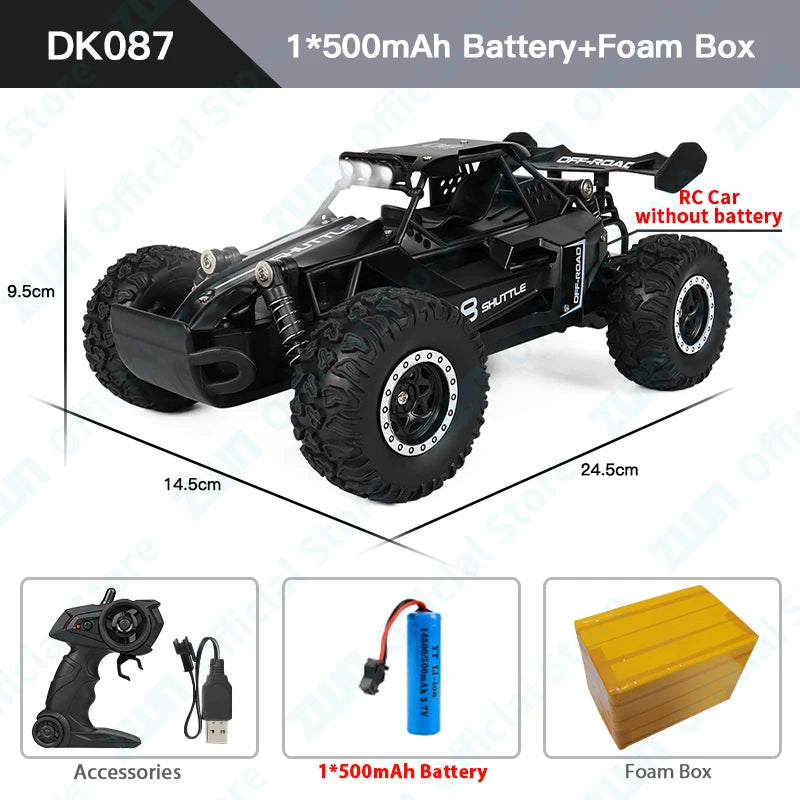 ZWN 1:16 / 1:20 Scale 2.4G RC Off-Road Climbing Car with LED Light – Multi-Model Kids Gift