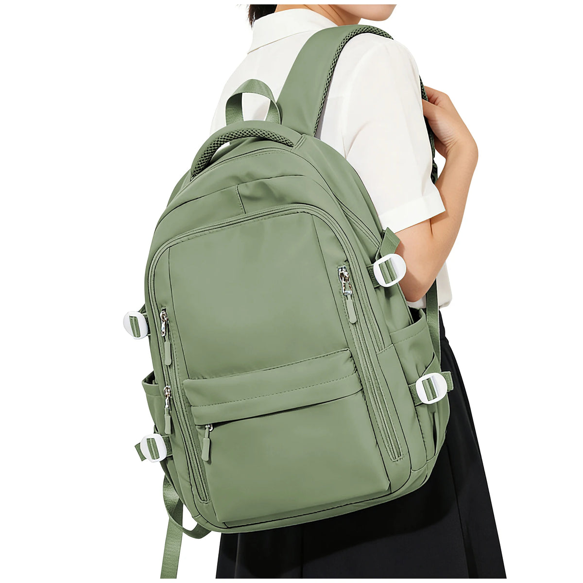 Large Capacity Backpack – Multi-Compartment Nylon Bag