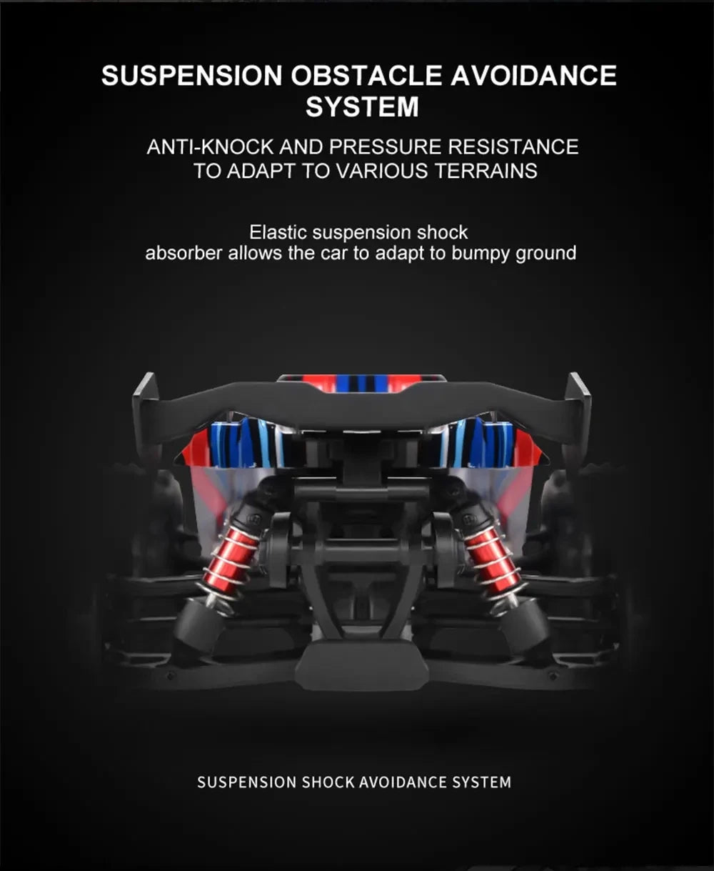 50KM/H 1:16 Scale 4WD RC Car with LED Lights – High Speed Off-Road Buggy Truck