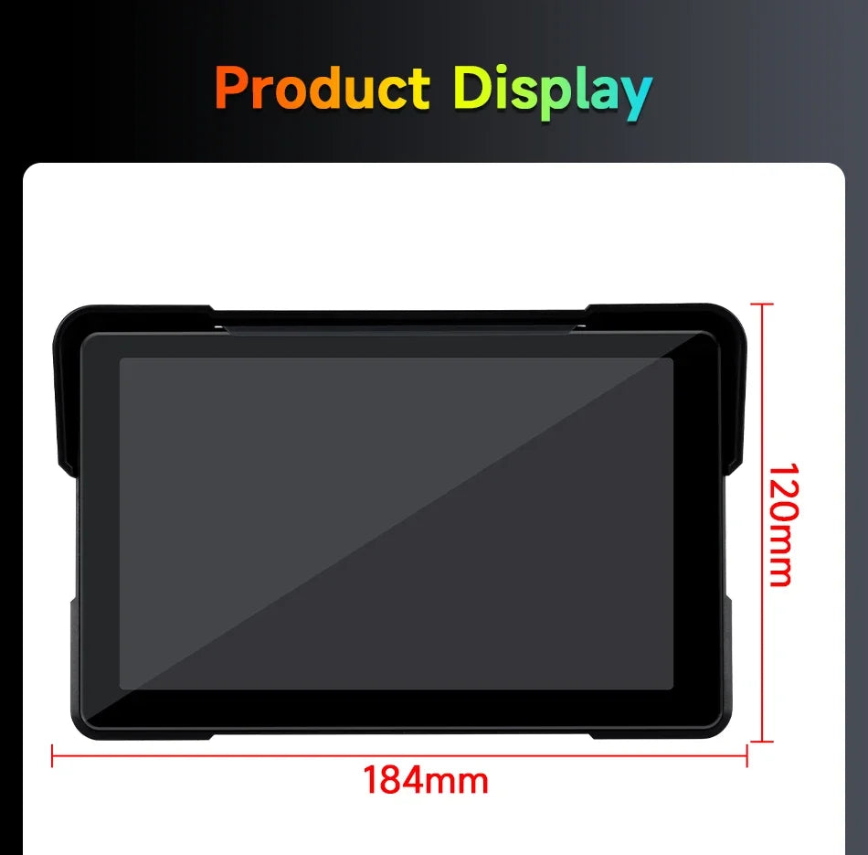 5"/7" Motorcycle CarPlay Screen – Wireless CarPlay & Android Auto, GPS Navigation, Dual Bluetooth, IPX7