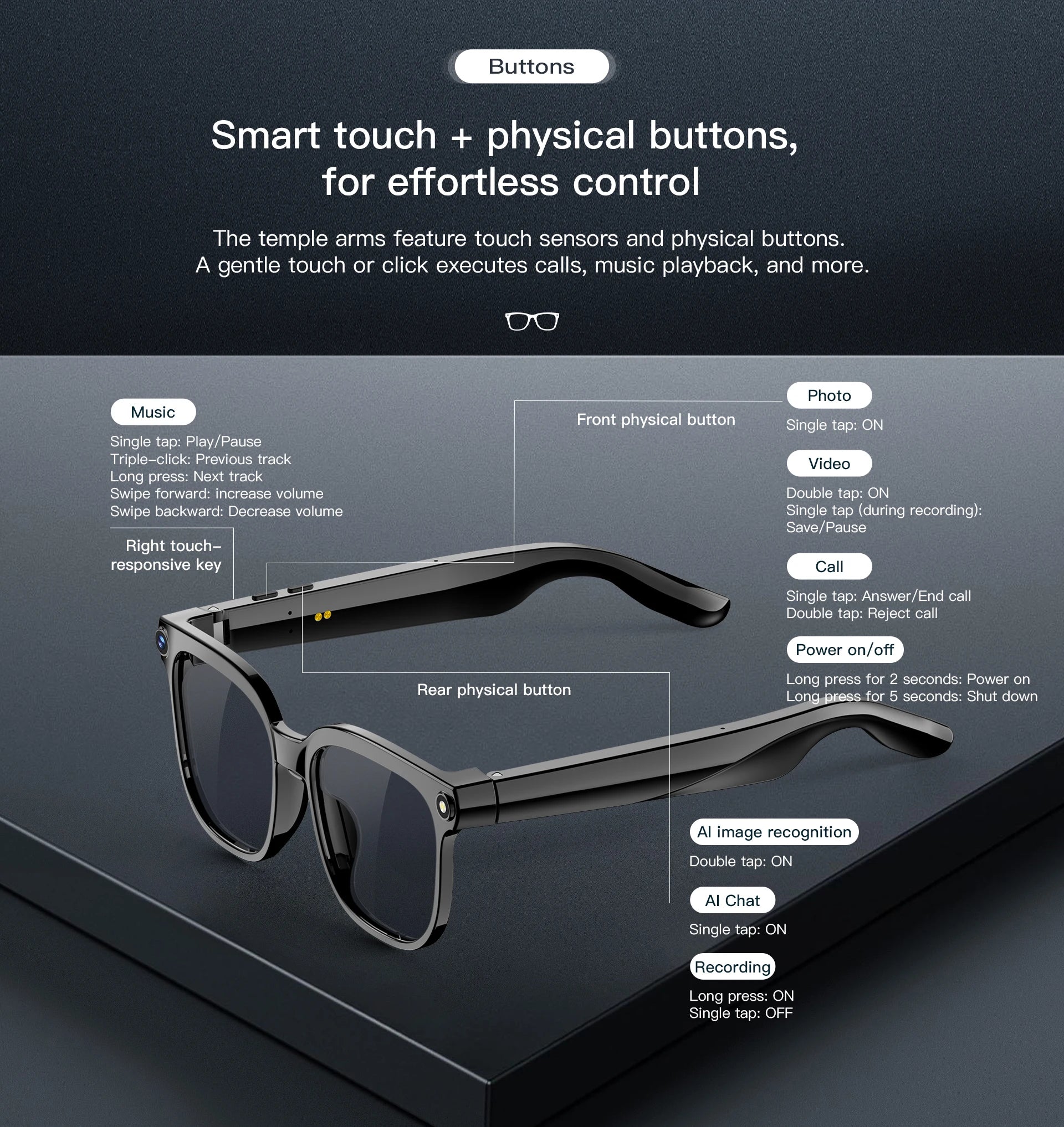4K 8MP AI Smart Glasses — HD Camera, 150+ Language Translation, ChatGPT, WiFi & Bluetooth Calling