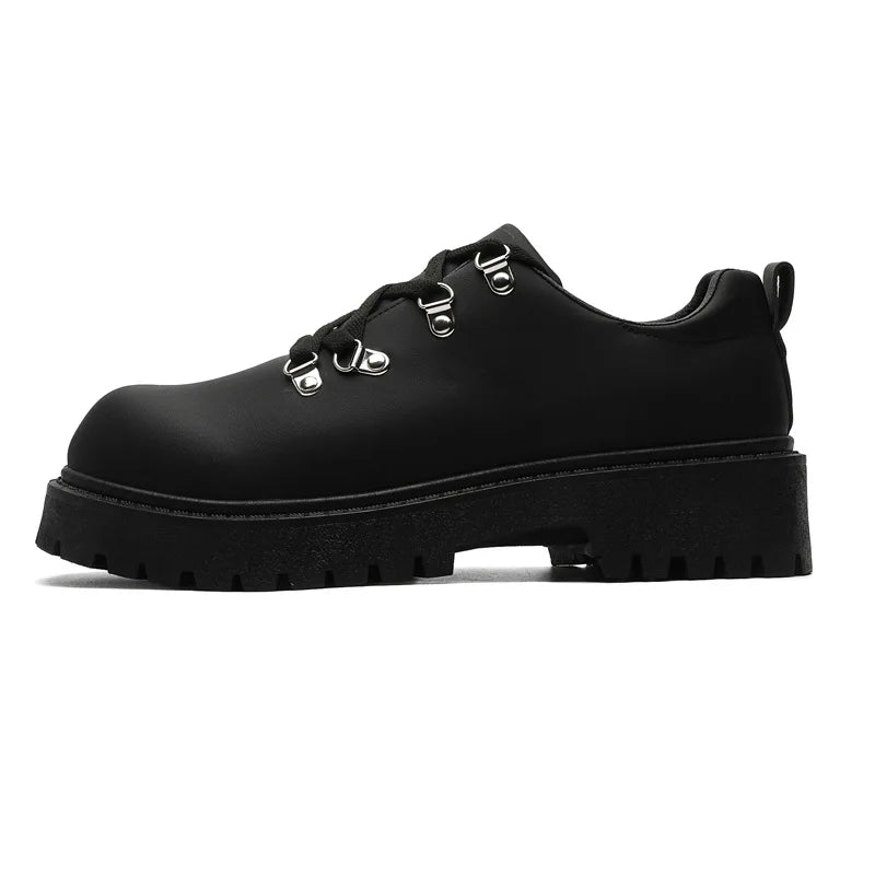 Men's Derby Workwear Leather Shoes — Thick Sole Lace-Up Casual Dress Shoes (Sizes 39-46)