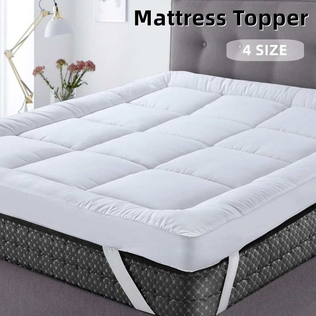 Super-Soft 10cm Hotel-Quality Mattress Topper – UK Made, Single, Double & King, Deep Fill