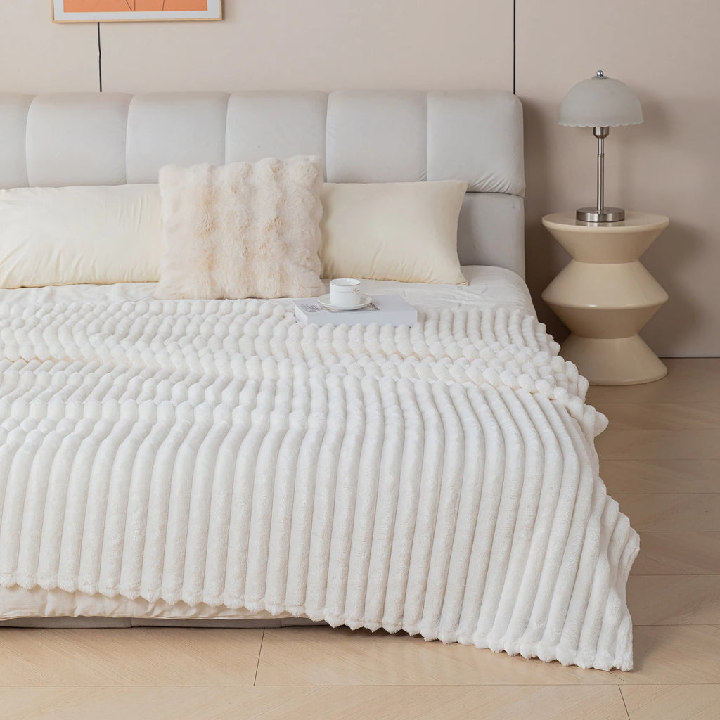 Soft Flannel Blanket – Warm Nap Throw in Multiple Colors, Christmas Gift Blanket