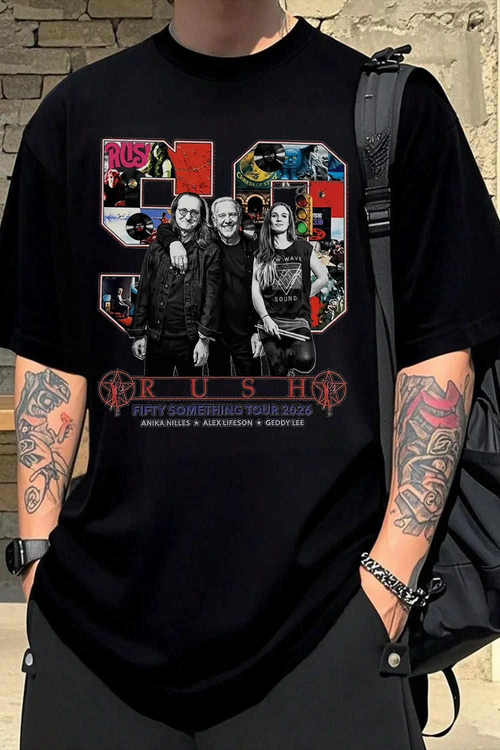 Rush Band Graphic T-Shirt — Unisex Cotton Short Sleeve Casual Loose Tee