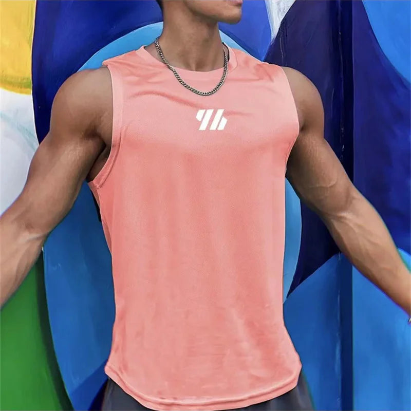 Men's Mesh Sleeveless Gym Vest — Breathable Athletic Training Top