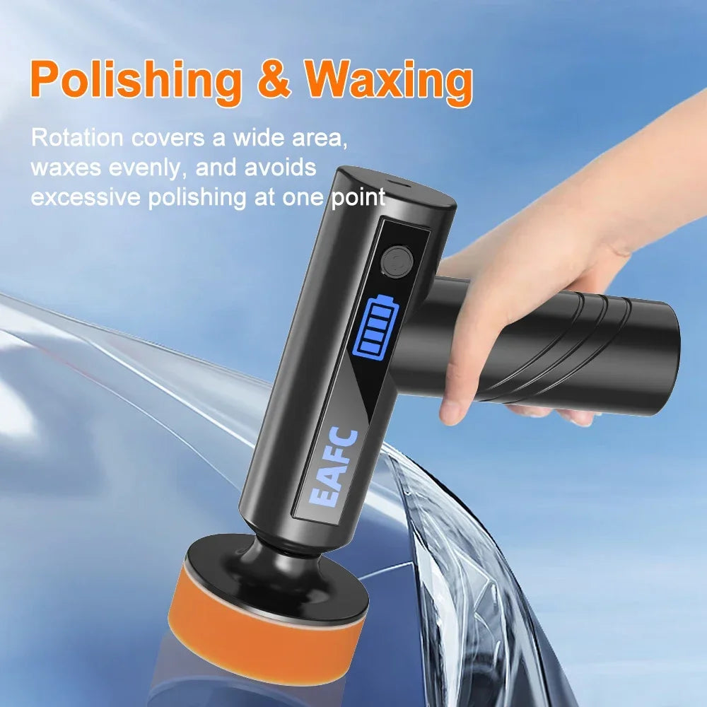 EAFC Cordless Car Polisher with 3-Inch Pads