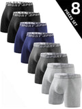 Men's Long-Leg Stretch Boxer Briefs, 8-Pack