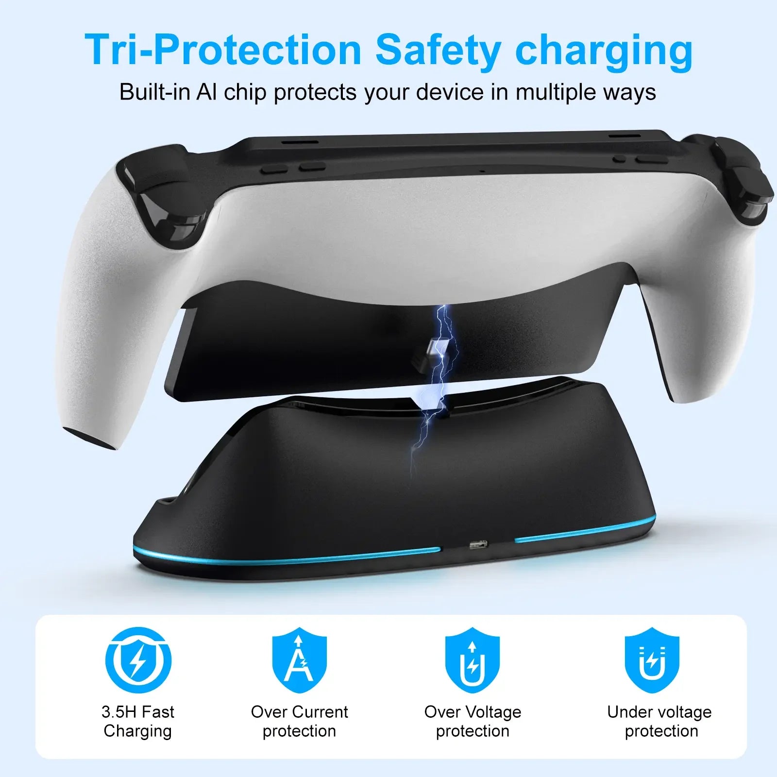 HONCAM Charging Dock Station for PlayStation Portal — Fast Charge & Organized Storage