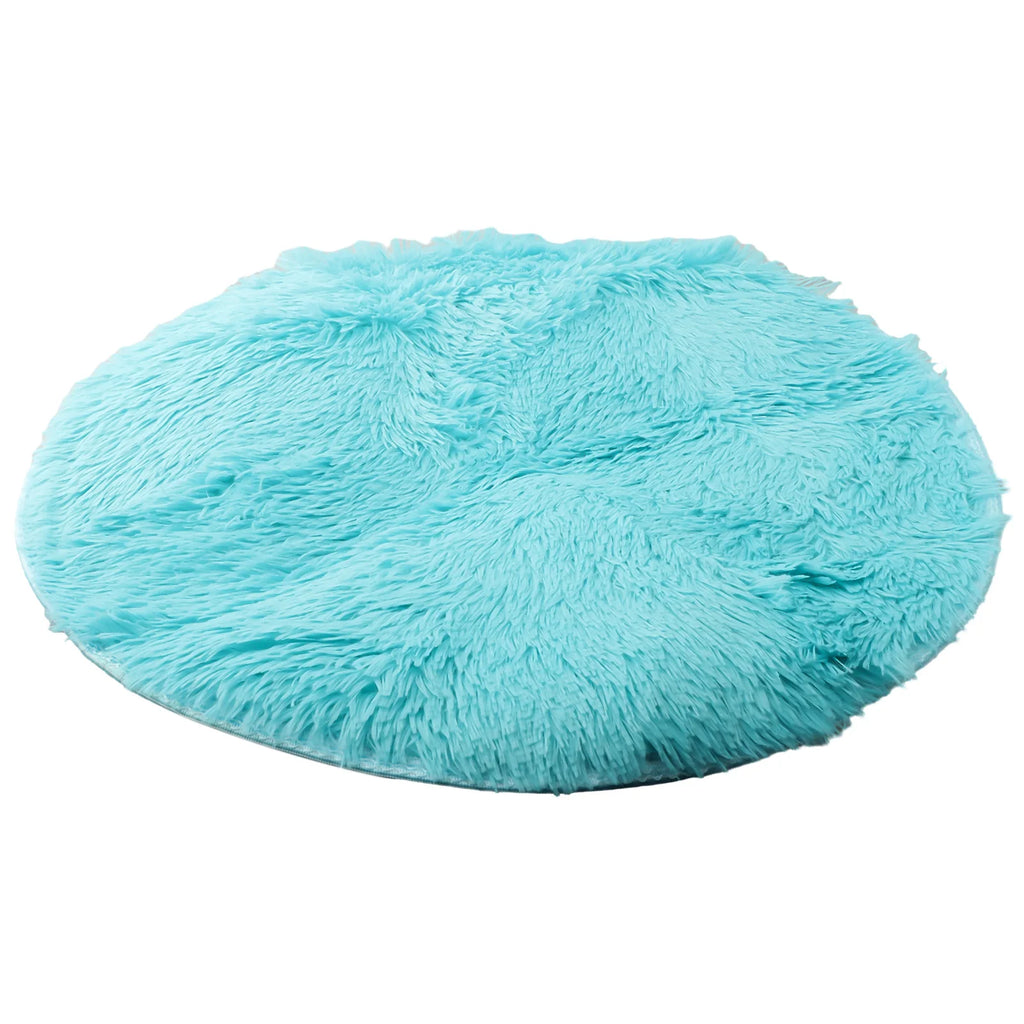 Super Soft Shaggy Area Rug – Anti-Slip 4cm Pile Round Rug for Living Room & Bedroom, 12 Colors & 3 Sizes