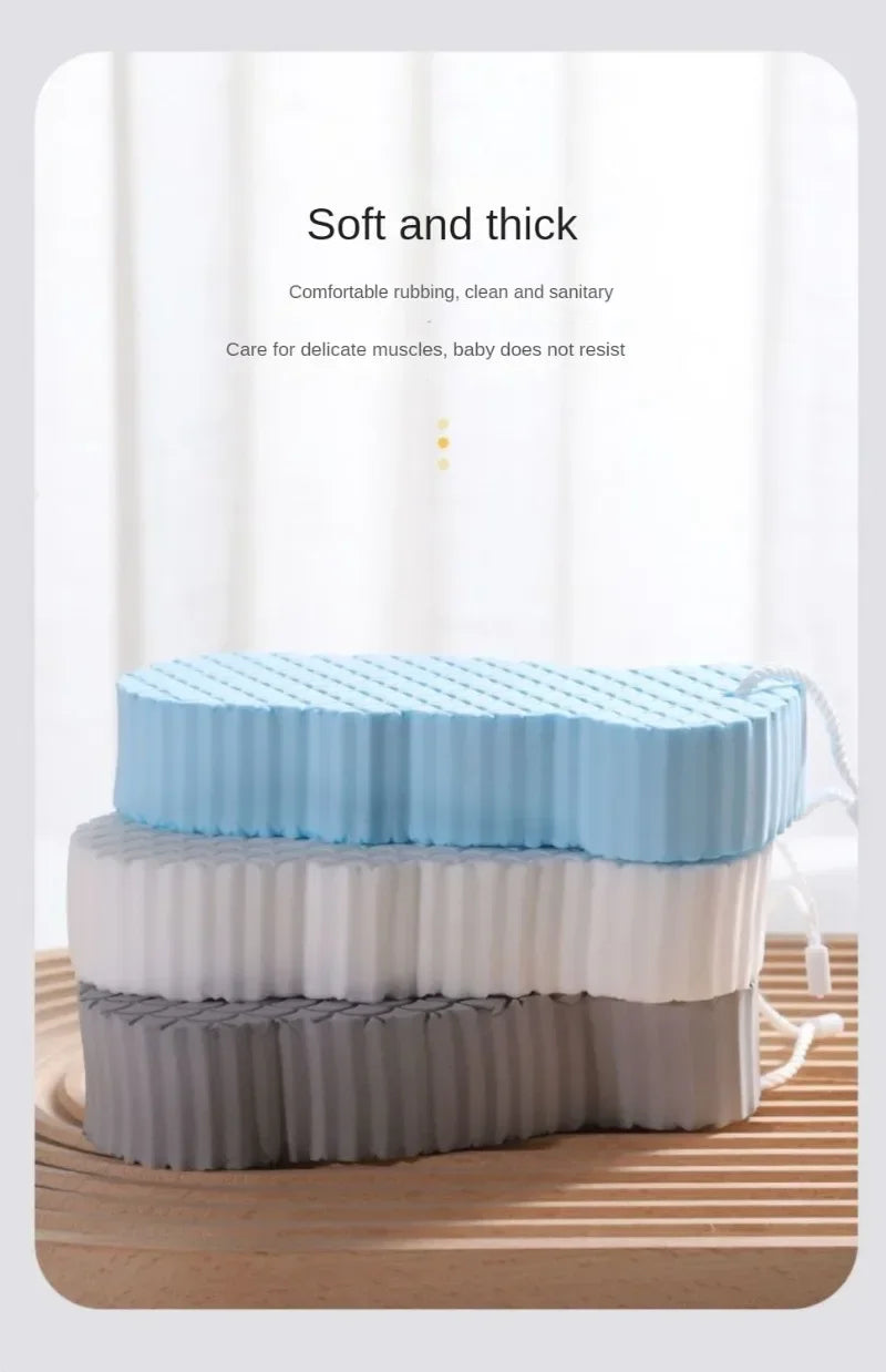 Soft Sponge Body Scrubber for Baby & Adults – Exfoliating Bath Scrub Sponge & Dead Skin Remover