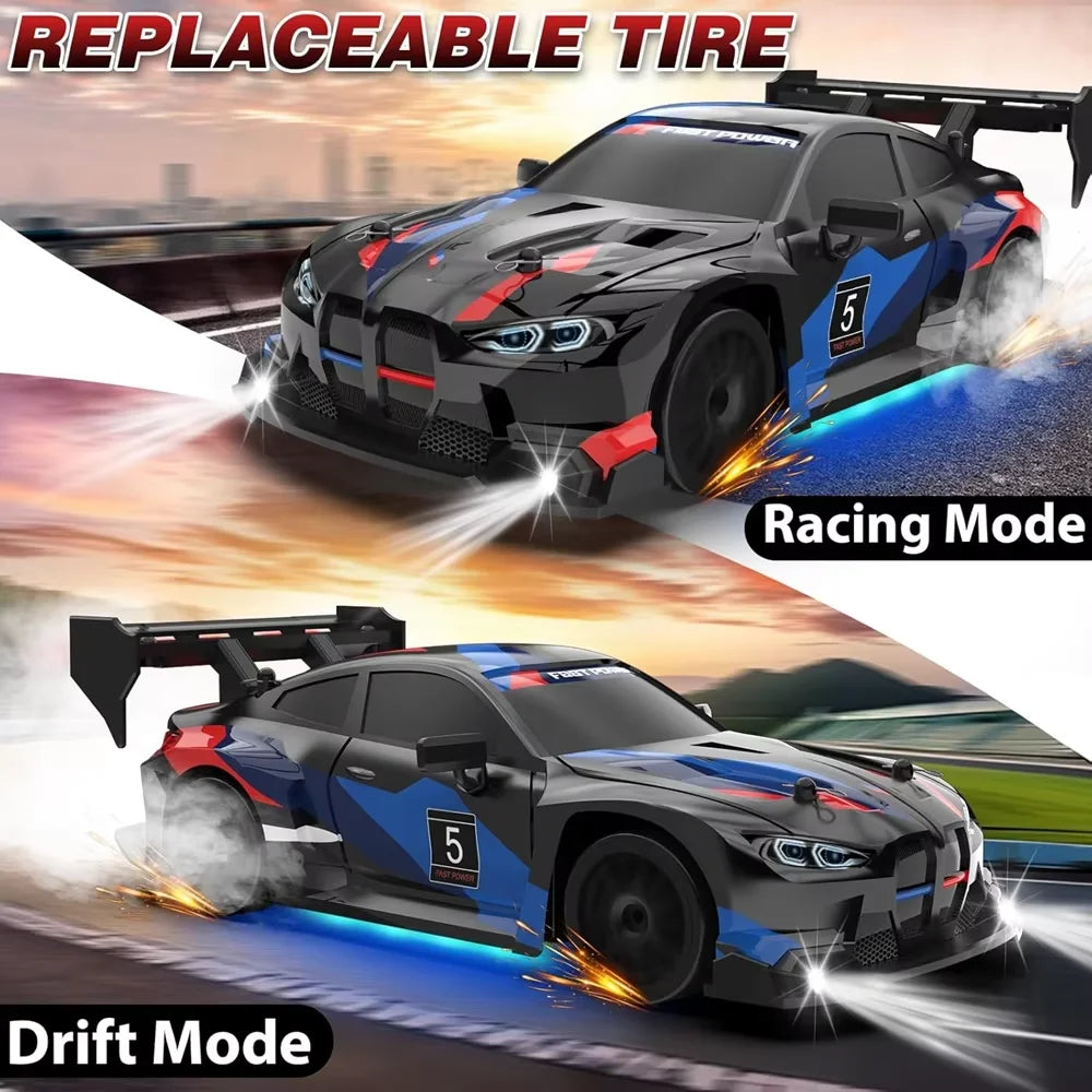 1:24 Scale 4WD RC Drift Car – 20KM/H Off-Road Racing Truck with LED Lights