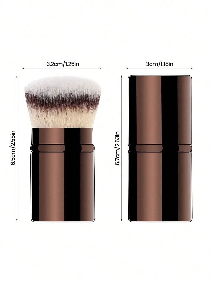 Retractable Professional Face Makeup Brush — Ultra-Soft Blush & Powder