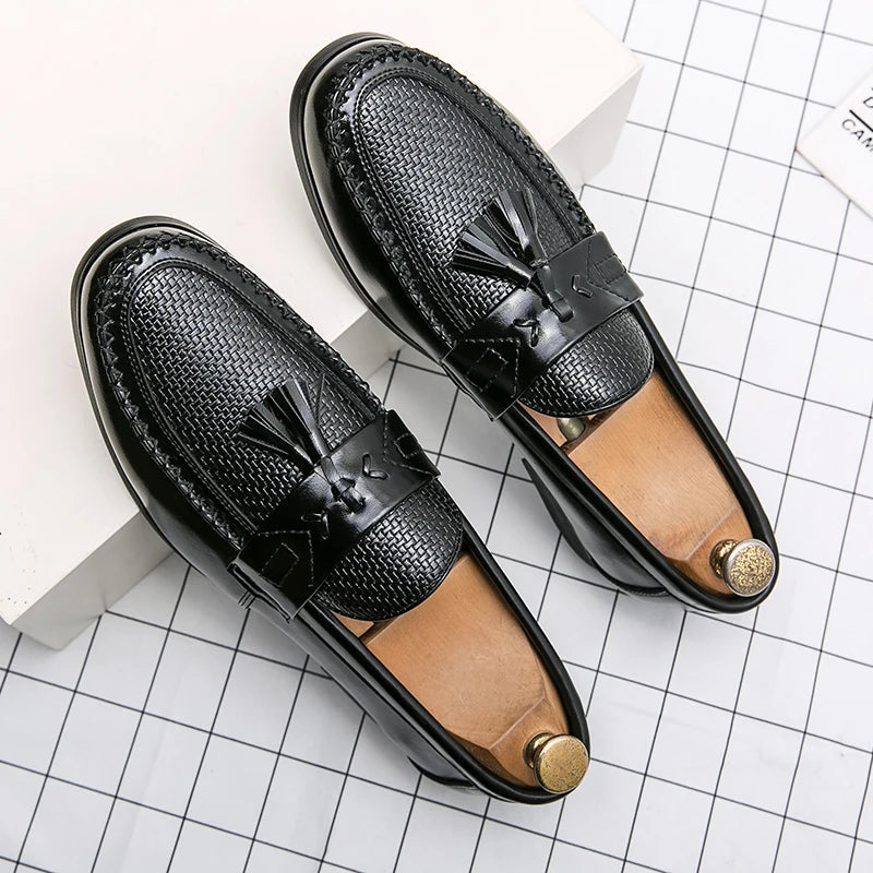 Men's Pointed-Toe Slip-On Dress Loafers