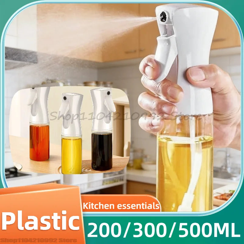 Oil Spray Bottle & Oil Brush — Dual-Use Misting Spray for Cooking & BBQ (200ml / 300ml / 500ml)