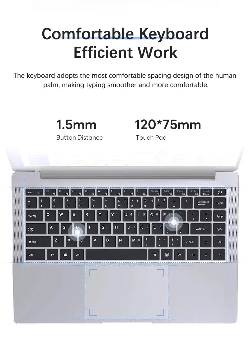 14" Intel Dual-Camera Laptop – 12GB DDR3, Up to 2TB SSD, Wi-Fi 5, Windows 11