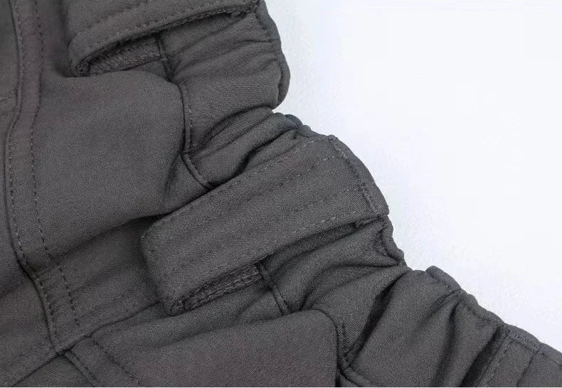 Men's Tactical Soft Shell Jacket & Cargo Pants Set – Waterproof Fleece-Lined Winter 2-Piece