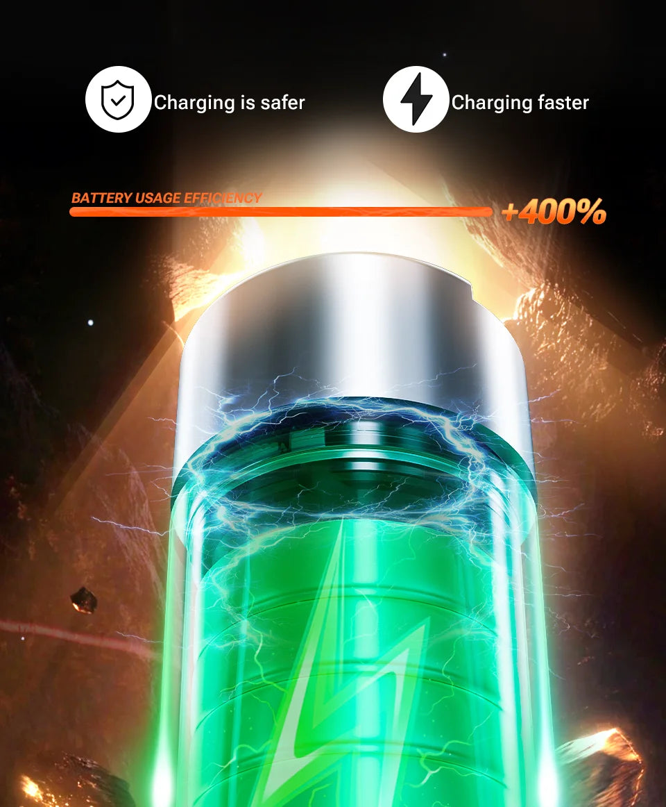 Cordless Car Vacuum & Blower – Detachable Battery & LED