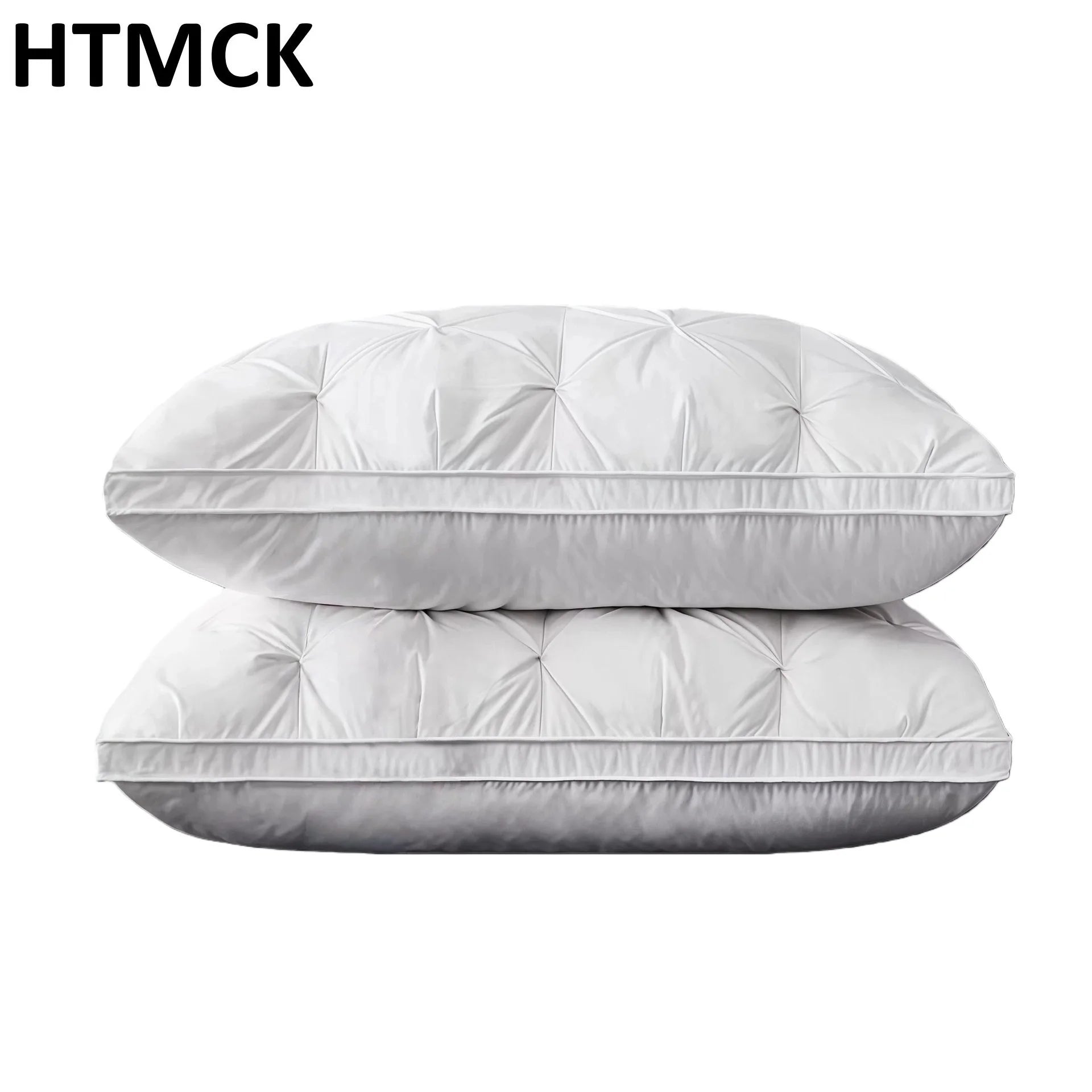 HTMCK 5-Star Hotel Sleeping Pillow – 3D Soft Bilateral Washed Solid Color, Single