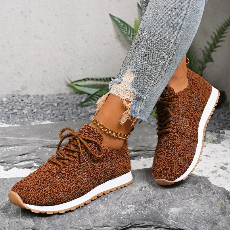 Women's Air Mesh Lace-Up Sneakers