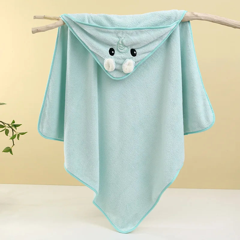 Soft Absorbent Baby Bath Towel – Newborn Swaddle Wrap & Receiving Blanket for Girls & Boys