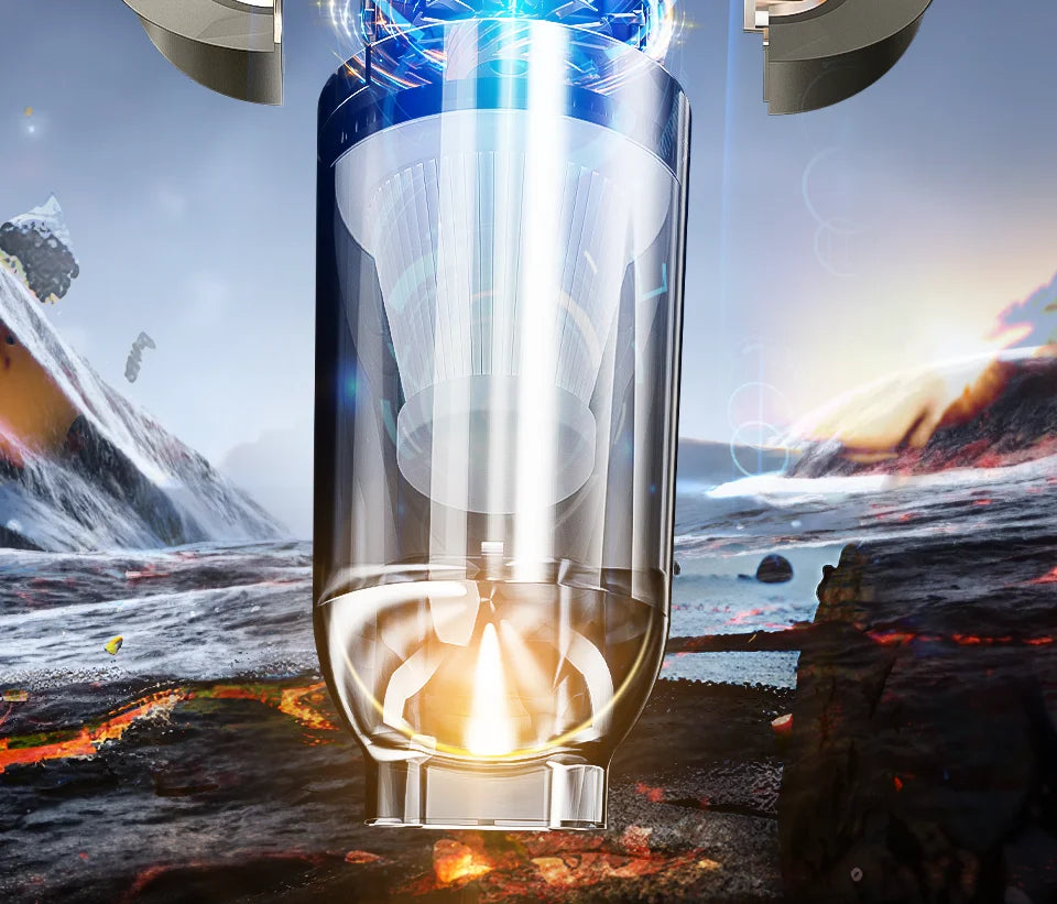 Cordless Car Vacuum & Blower – Detachable Battery & LED