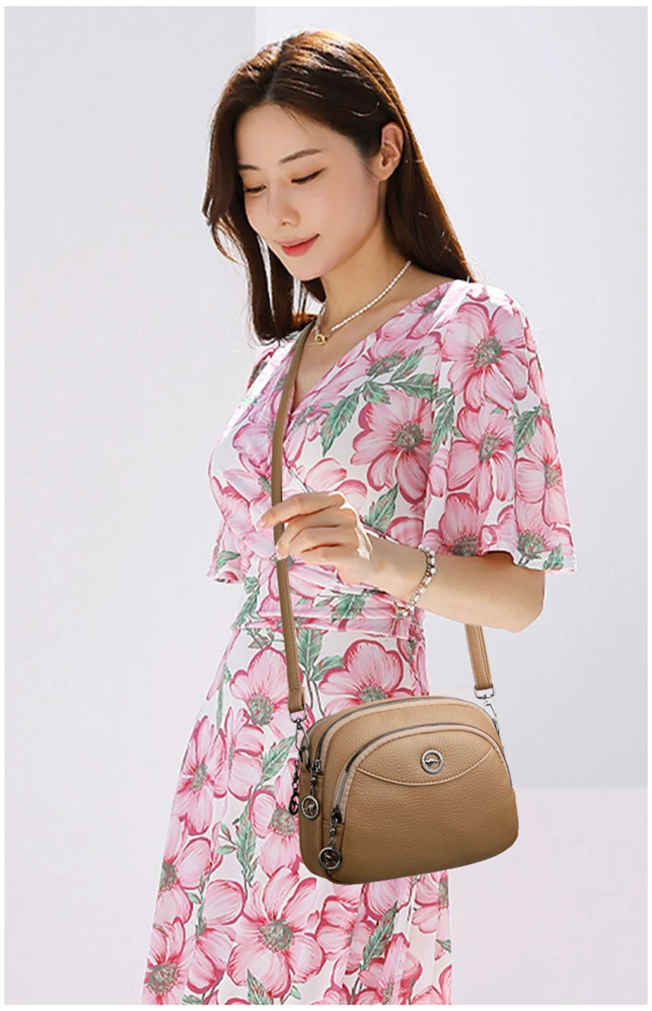 Luxury Solid Color Square Shoulder Crossbody Bag – Vintage PU Leather Messenger Handbag for Women