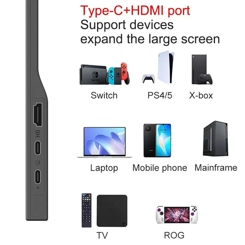 15.6-Inch QHD Portable Monitor – 120Hz Gaming Display