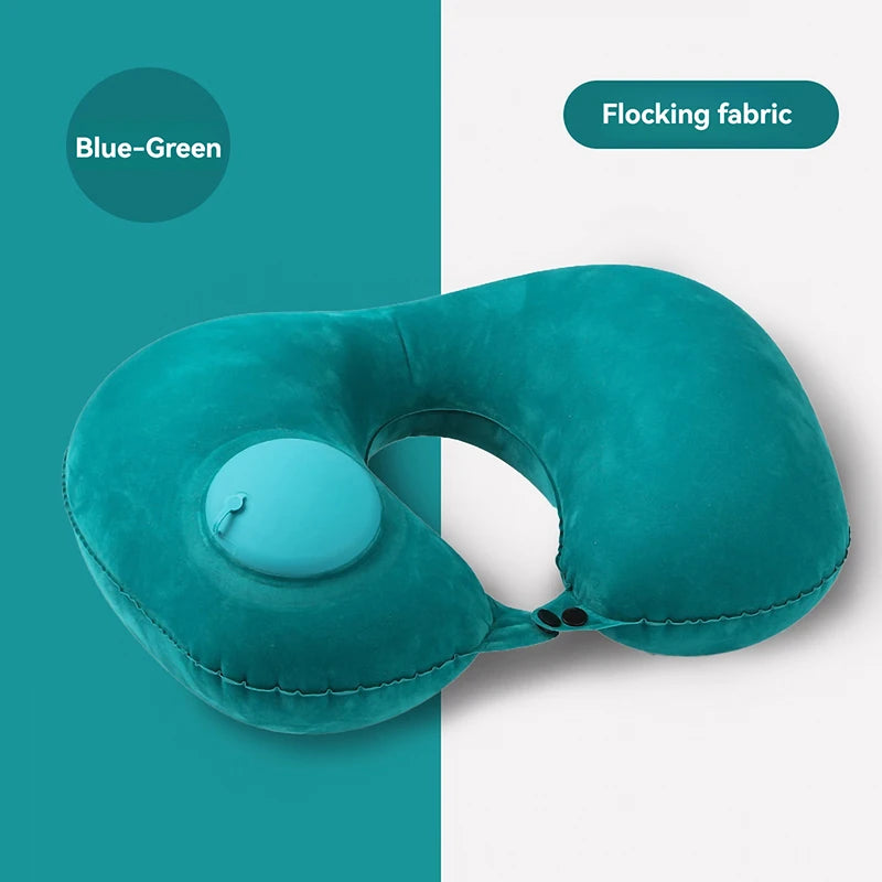 Inflatable U-Shape Travel Neck Pillow — Portable