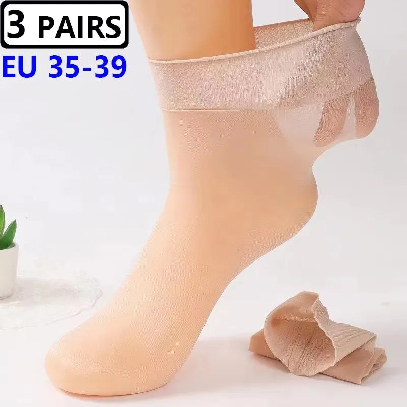 Plus Size Diabetic Varicose Vein Socks EUR 45–50 – 3 Pairs Cotton Loose Mouth Comfort Socks for Men & Women
