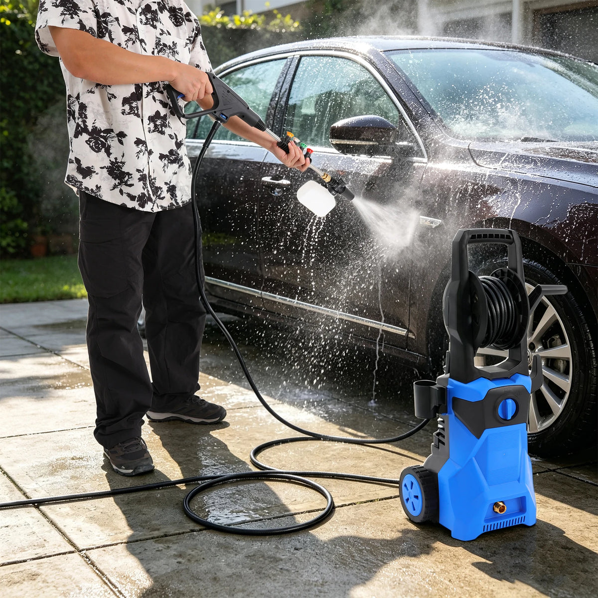 Electric Pressure Washer – Bymaocar Blue, 1500W