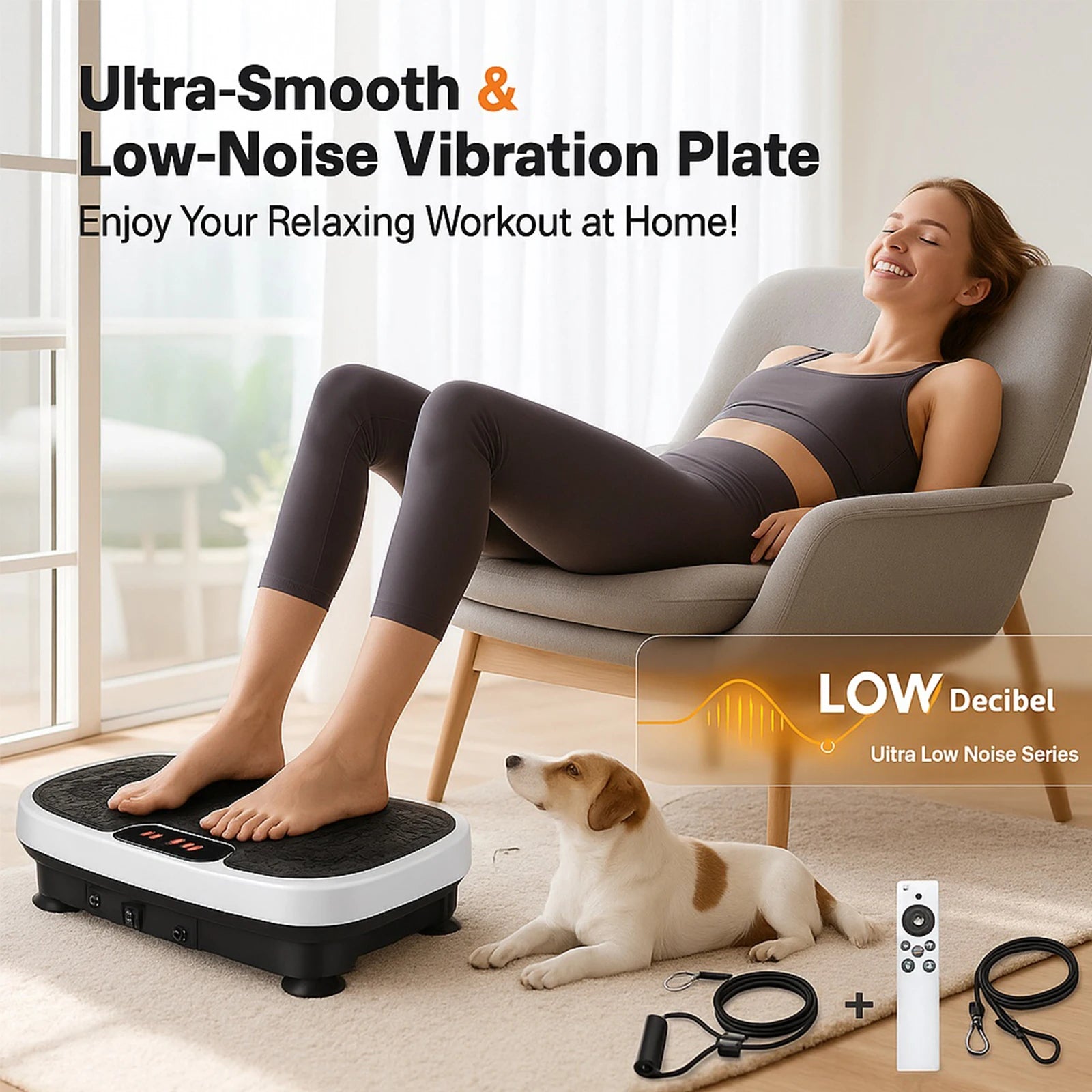 Fat Shaking Bluetooth Full Body Vibration Machine — Adjustable Speed Home Training Platform
