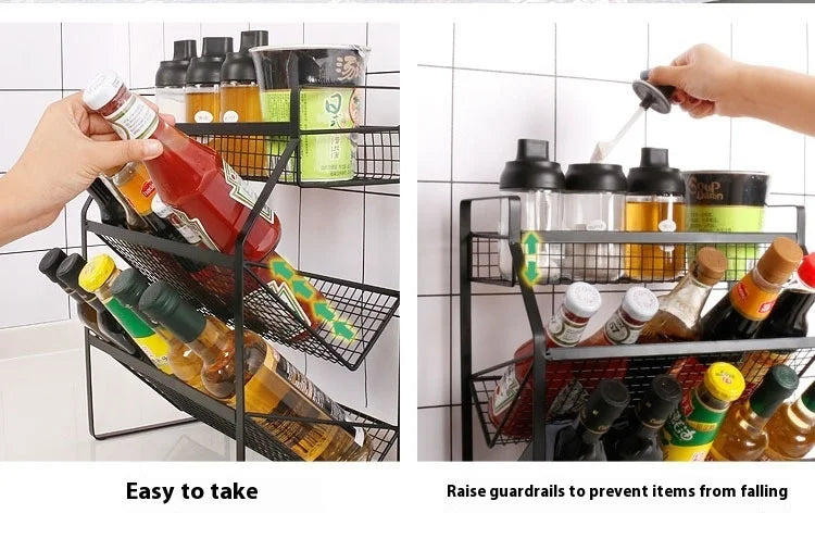 Multi-Tier Metal Spice Rack & Kitchen Drawer Cabinet Organizer – Countertop, Pantry & Under-Sink Storage