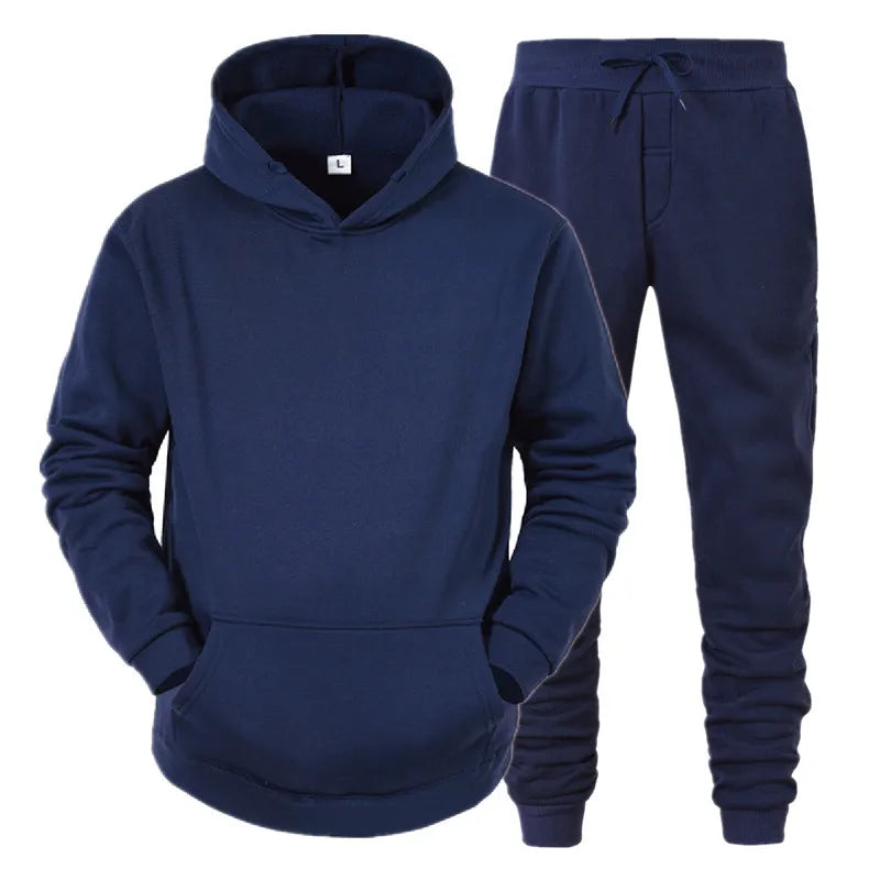 Men's Hoodie & Jogging Pants Sport Tracksuit Set – Spring Autumn Running Sweater Suit