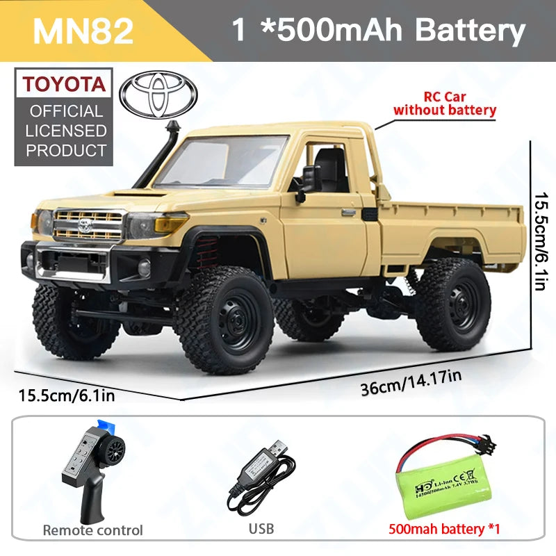 MN82 / MN82S / LC79 1:12 Scale 4WD RC Pickup Truck – Remote Control Off-Road Crawler for Kids