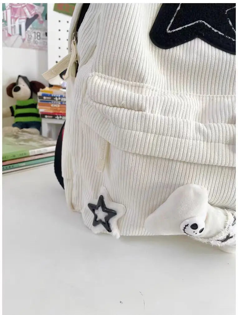 Corduroy Backpack – Girls School & Everyday Book Bag