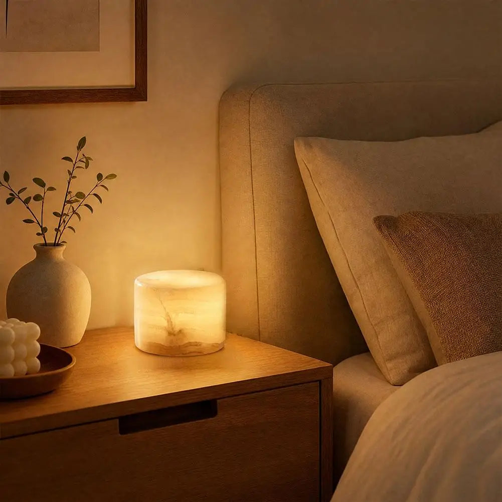 Stone Night Light – Rechargeable Touch-Control Lamp