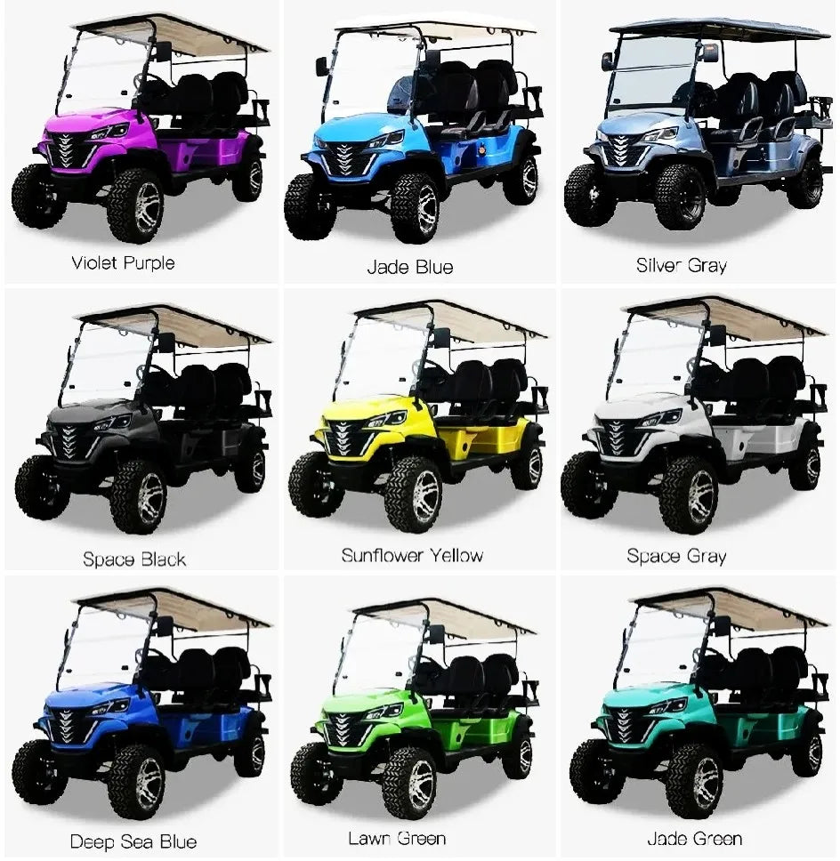 Electric Golf Cart — Custom 2, 4 & 6 Seater Lifted Buggy with Independent Suspension
