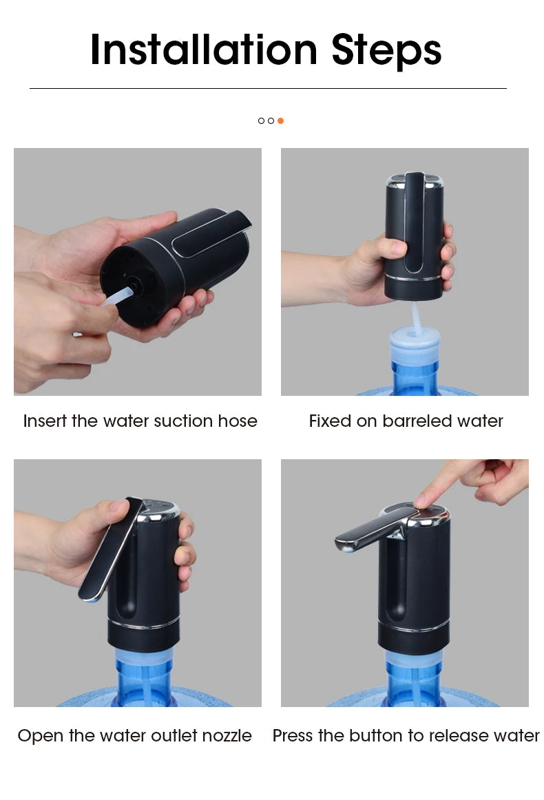 Mini Portable USB Water Dispenser Pump — Foldable Electric Bottle Pump for Home