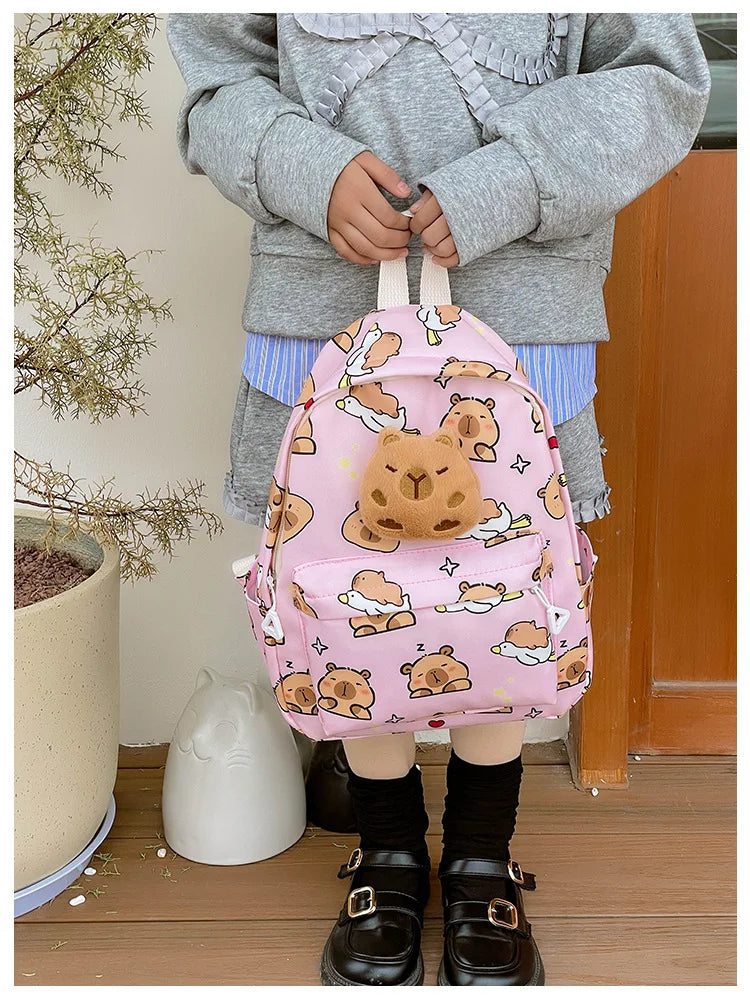 Capybara Backpack – Kids Nylon School Bag