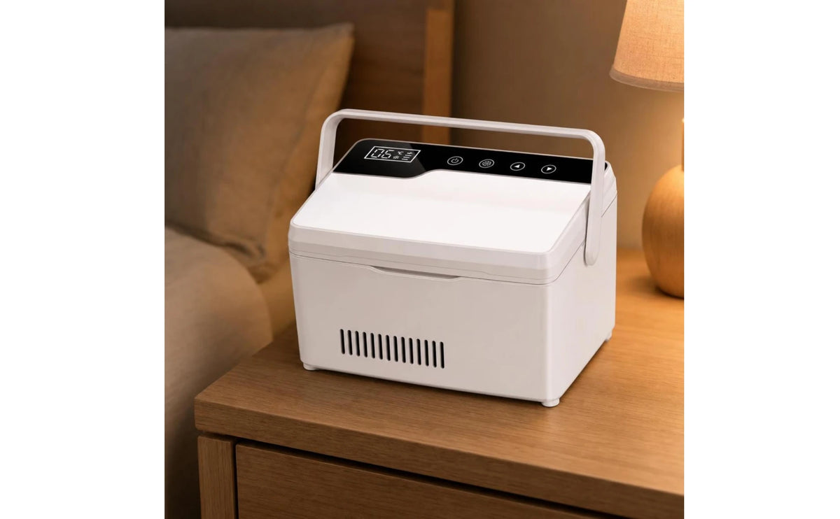 Insulin Cooler with Carrying Bag – USB-Powered Portable Cooling Box with LCD Touch Screen for Diabetics